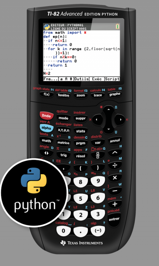 Calculatrice TI-82 Advanced Ed Python Texas Instrument